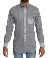 Dolce & Gabbana Black White Checkered Casual Shirt -   -  Dolce & Gabbana.